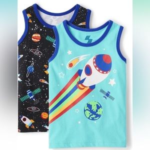 NWT Childrens Place 2 pack of Space Tank Tops